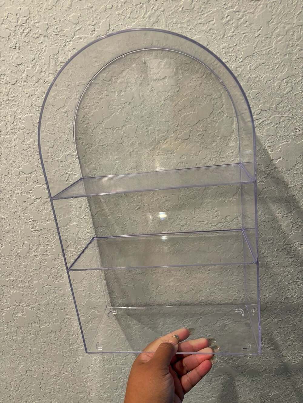 Clear Acrylic Arch Wall Shelf Display Storage Organizer